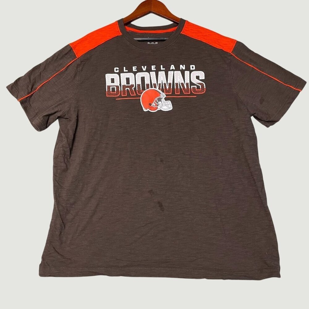 NFL Team Apparel Men's 2XL Cleveland Browns Brown Short Sleeve *flaw* K1128